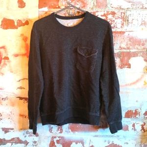 Outerknown Pavement Hemp Snap Button Pocket Sweatshirt Navy M Medium